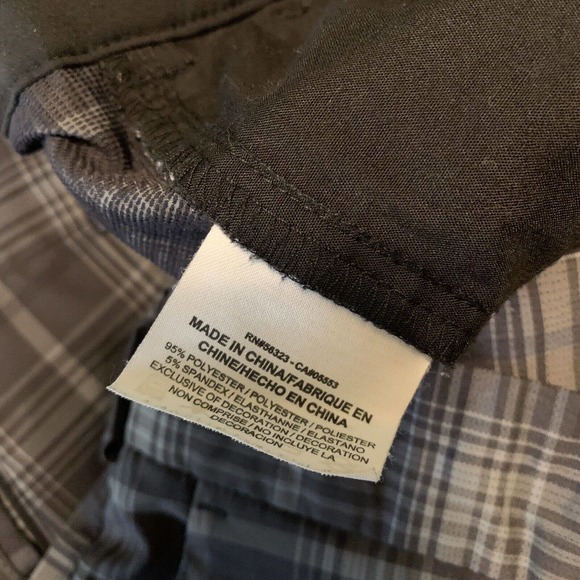 Nike Golf Tour Performance Mens Size 38 Dark Gray Plaid Chino Flat Front Shorts - Picture 7 of 8